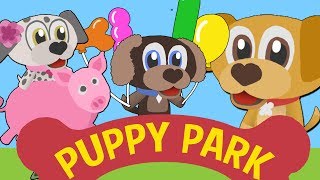 Toddler Learning Videos at Puppy Park  Learn alphabet counting shapes and more [upl. by Hansel145]