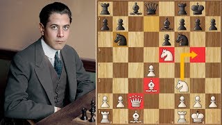 Hint of the Future  Capablanca vs Alekhine  Savorin Cup 1913 [upl. by Kotta]