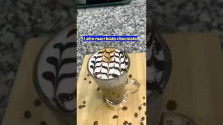 Latte macchiato chocolate champ marocaine🇲🇦 latteart cocktail decoration [upl. by Katina]