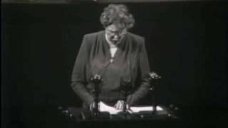 Eleanor Roosevelt addresses the United Nations on the ratification of the Universal Declaration of Human Rights [upl. by Bascio]