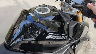 Suzuki GSXS 1000 Updated exhaust cold start walk around and running [upl. by Atteselrahc213]