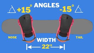 Snowboard Bindings Angles and Width Explained [upl. by Macintosh172]