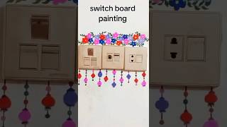 Easy switch board painting idea 🥰🥰 youtubeshorts acyrlic wallpainting switchboard painting [upl. by Hara]