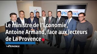 Le ministre de l’Économie Antoine Armand face aux lecteurs de La Provence [upl. by Nanis]