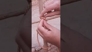 Absolutely the BEST and Easiest Pole andBamboo Lashing Knotknots [upl. by Ammann]