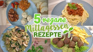 5 vegane Mittagessen Rezepte [upl. by Ragas]