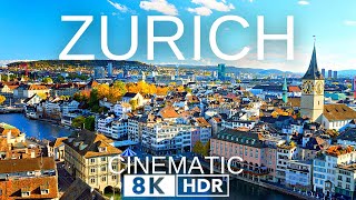 Beautiful and Largest city of Switzerland Zurich in 8K ULTRA HD HDR 60fps Video by Drone [upl. by Jain24]