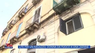 Lite per un ragazzo donna dà fuoco a una 26enne  La Vita in diretta 27092024 [upl. by Tyson992]