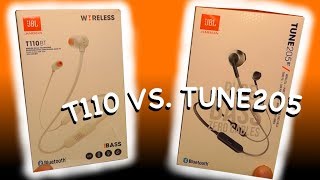 JBL pure bass T110BT VS TUNE 205BT  Which one is better [upl. by Lyndes]