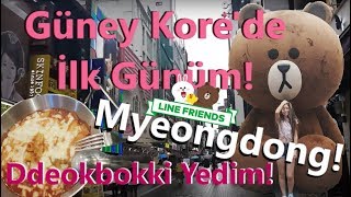 KORE VLOGU Güney Korede İlk Günüm Ddeokbokki Yedim Line FriendsArt BoxMyeongdong Katedrali [upl. by Tigirb524]