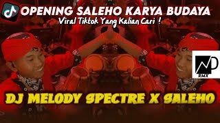 DJ MELODY SPECTRE X SALEHO VIRAL TIKTOK  OPENING SALEHO KARYA BUDAYA FULL BASS HOREG [upl. by Tiossem]