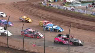 141 Speedway IMCA Modified First Round Heat Races 6192019 [upl. by Osnofledi]