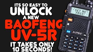 How To Unlock A New Baofeng UV5R  Easy UV5R Jailbreak To Transmit On More Frequencies [upl. by Ferdinande]