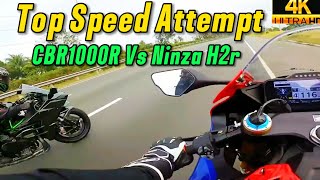 Honda CBR1000R vs Kawasaki Ninja H2R Insane HighSpeed Battle [upl. by Sanderson]