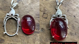 DungJewelry mặc đá ô voan đỏ kết lá [upl. by Danby493]