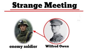 strange Meeting by Wilfred Owen in hindi  strange Meeting explanation with notes [upl. by Nee]