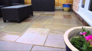 Nustone  Autumn Brown Indian Sandstone Paving  Garden Patio Slabs [upl. by Cleasta]