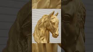 Horse Trophy 3d art 3dprinting 3dart sculpturepainting 3dmodeling hardcoating horses trophy [upl. by Cly367]