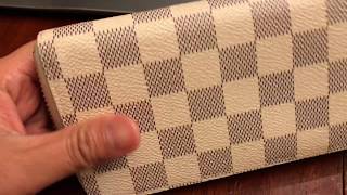 How to Spot Authentic Louis Vuitton Clemence Damier Azur Wallet and Where to Find the Date Code [upl. by Henryson981]