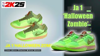 NBA 2K25 Shoe Creator  Ja 1 Halloween Zombie [upl. by Shushan]