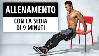 Un Allenamento di 9 Minuti con la Sedia al Posto della Palestra [upl. by Cairistiona]