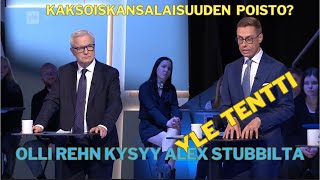 Stubb Venäläisten kaksoiskansalaisuuden poisto Yle vaalitentti Presidentin vaalit 2024 [upl. by Rasmussen]