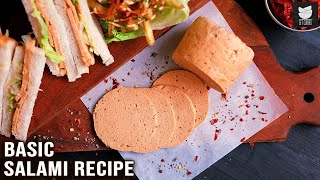 How To Make Chicken Salami At Home  Basic Salami Recipe  Homemade Salami By Varun  Get Curried [upl. by Leia320]