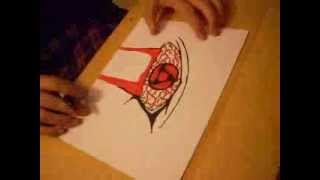 Drawing Itachis Mangekyou Sharingan  Amateratsu Form [upl. by Ami]