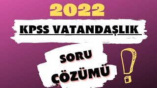 Kpss 2022 Vatandaşlık Soru ÇözümüVatandaşlık Nokta Atışı Sorular [upl. by Hjerpe]