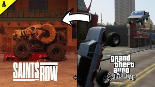 Saints Row reboot vs GTA San Andreas definitive edition Funny Comparison [upl. by Sabsay]