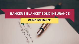 Bankers Blanket Bond Insurance  BBB  Crime Insurance  Meaning amp Examples [upl. by Pasco]