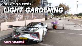 Forza Horizon 5 Daily Challenges Light Gardening  Smash 5 Plant Pots [upl. by Elimay283]