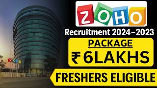 Zoho Recruitment 2024  Zoho OFF Campus Drive For 2024  2023 Batch Hiring [upl. by Rosaleen934]