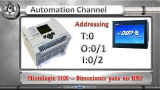 Micrologix 1100 Direcciones para un HMI [upl. by Nosliw]