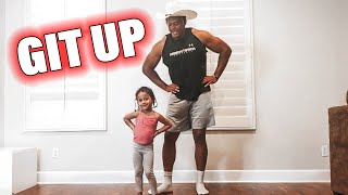 GIT UP DANCE CHALLENGE BY NFL PLAYER  DADDY DAUGHTER  BLANCO BROWN  cutest video ever [upl. by Nohsav]