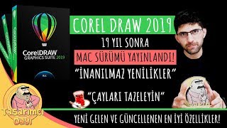 CORELDRAW 19 YIL SONRA MAC SÜRÜMÜ ÇIKTI  Tüm Yenilikleriyle CorelDraw Graphics Suite 2019 [upl. by Quintie29]