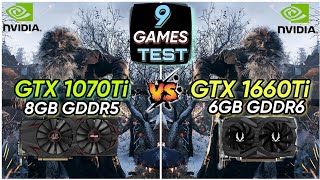 GTX 1070 Ti vs GTX 1660 Ti  9 Games Tested  Which Is Best Performer [upl. by Valtin]