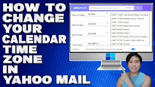 How To Change Your Calendar Time Zone in Yahoo Mail Guide [upl. by Uriah]