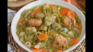 Menestra de verduras receta tradicional GUISO DE VERDURAS [upl. by Elspeth255]