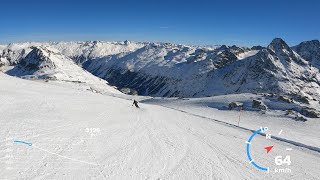 Corvatsch 3303m Skiing from the highest peak in StMoritz 4K [upl. by Naved]