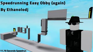 Speedrunning Ethanolodjs Easy Obby game again in 1176 seconds [upl. by Gnuj62]