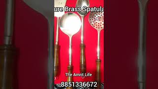 Pure Brass Spatula procured directly from manufacturer brasskitchenset brassware theamritlife [upl. by Ule525]