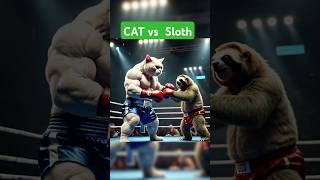 CAT vs Sloth ai cat fighting catvideos wwe boxing [upl. by Chang]