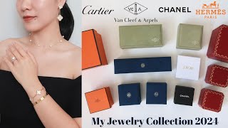 JEWELRY COLLECTION 2024 CARTIER VCA HERMES CHANEL DIOR GINGIBERI ✨ 首饰珠宝合集 卡地亚梵克雅宝爱马仕香奈儿 [upl. by Joleen]