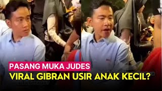 Viral Gibran Rakabumimg Diduga Pasang Muka Judes untuk Usir Anak Kecil Pulang Netizen Songong [upl. by Ahsikin]