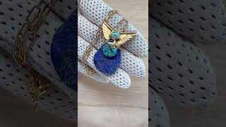 LAPIS LAZULI with Angel Wings  Turquoise Raw Unisex symbolizes Wisdom and Truth and Protection [upl. by Thilde]