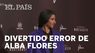 ALBA FLORES se equivoca de estreno de película  Gente [upl. by Hersh]