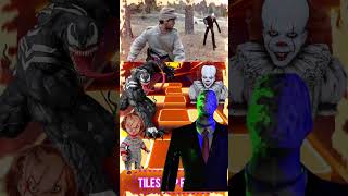 Venom Exe vs Pennywise vs SlenderMan vs Chucky Childs Play x Coffin Dance  Tiles Hop shorts [upl. by Anaxor]