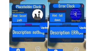 Placeholder Clock and Error Clock  Find the Clocks  Roblox [upl. by Stoddard864]