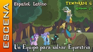 MLP FiM  Escena Temporada 6 Ep 25  La unión de un equipo para salvar Equestria Español Latino [upl. by Aubigny]